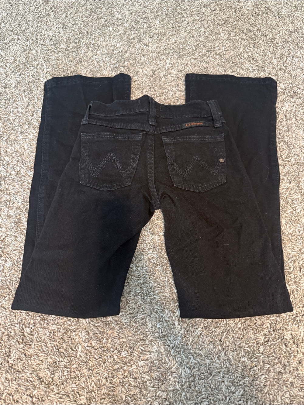 Wrangler Kids Black Denim Jeans - Back Pocket Detail